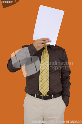 Image of Businessman paper face