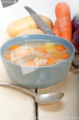 Image of Traditional Italian minestrone soup 