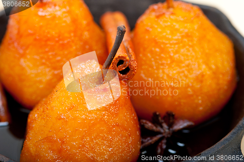 Image of poached pears delicious home made recipe 