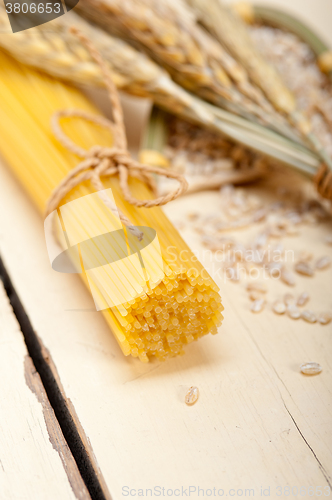 Image of organic Raw italian pasta and durum wheat 