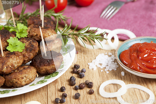 Image of Meatballs with ketchup