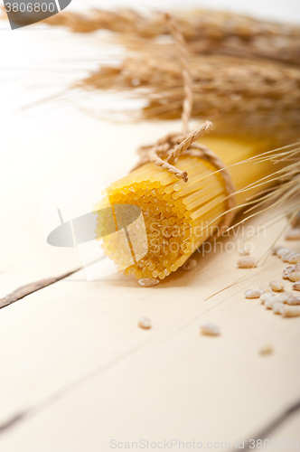 Image of organic Raw italian pasta and durum wheat 