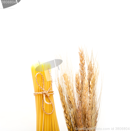 Image of organic Raw italian pasta and durum wheat 