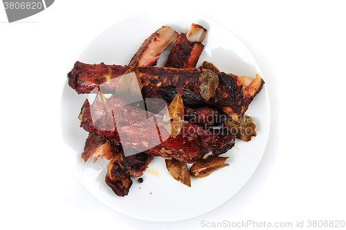 Image of smoked pig ribs 