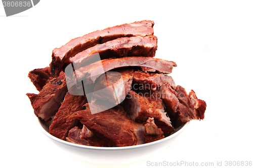 Image of smoked pig ribs 