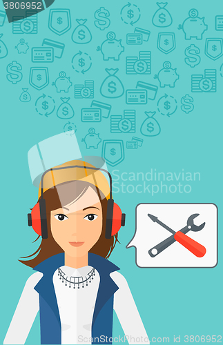 Image of Operator of technical support.
