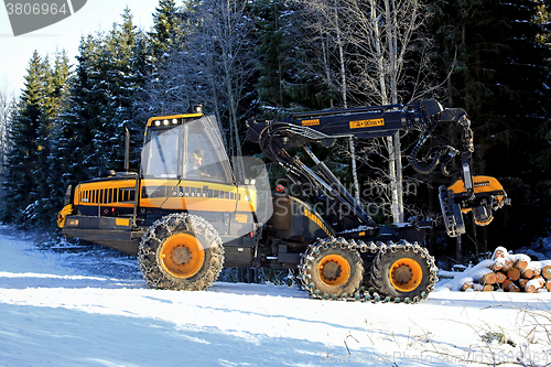 Image of PONSSE Ergo Forest Harvester in Winter