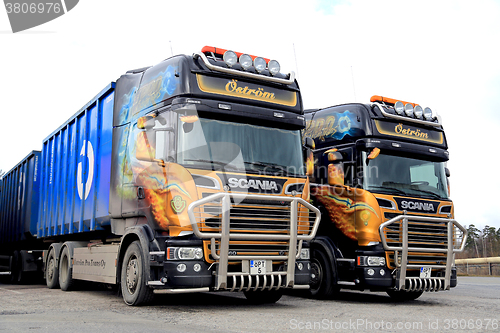 Image of Two Customized Scania Euro 6 Trucks