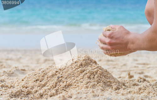 Image of sand pile at the beach