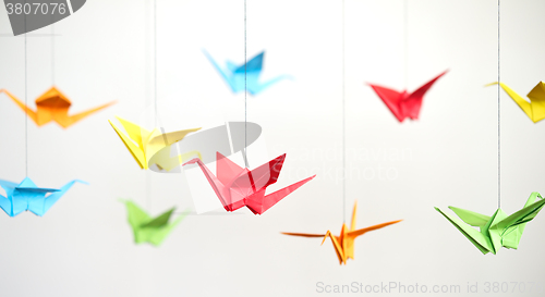 Image of origami crane birds