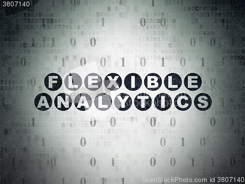Image of Finance concept: Flexible Analytics on Digital Paper background