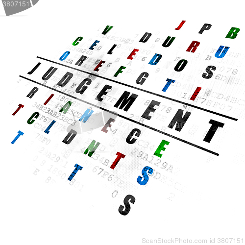 Image of Law concept: Judgement in Crossword Puzzle