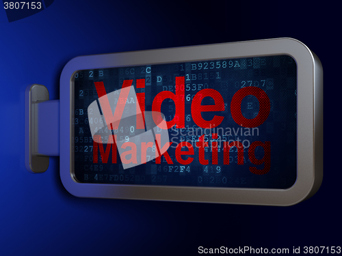 Image of Business concept: Video Marketing on billboard background