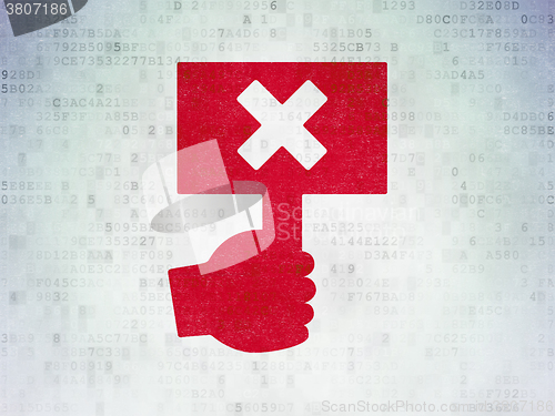 Image of Political concept: Protest on Digital Paper background