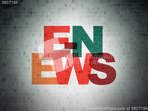 Image of News concept: E-news on Digital Paper background