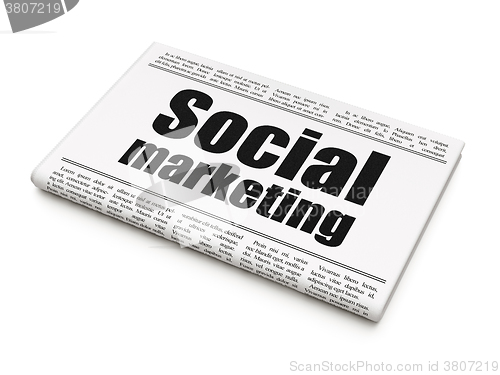 Image of Advertising concept: newspaper headline Social Marketing
