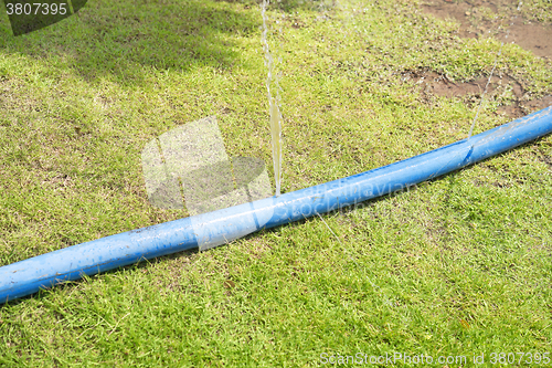 Image of hole in a hose