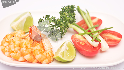 Image of grilled shrimp on plate