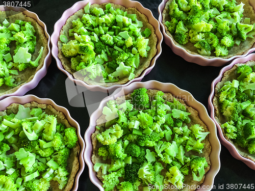 Image of Broccoli pies preparation