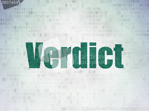 Image of Law concept: Verdict on Digital Paper background