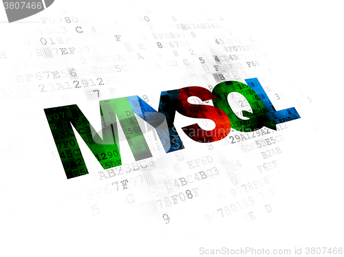 Image of Programming concept: MySQL on Digital background