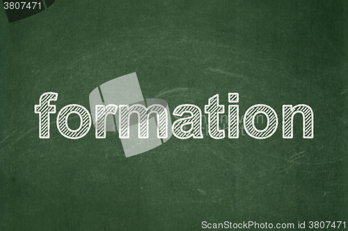 Image of Education concept: Formation on chalkboard background