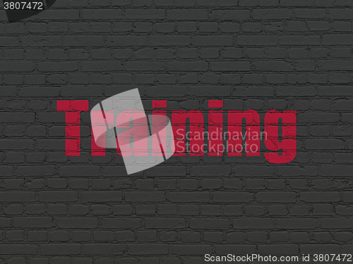 Image of Learning concept: Training on wall background