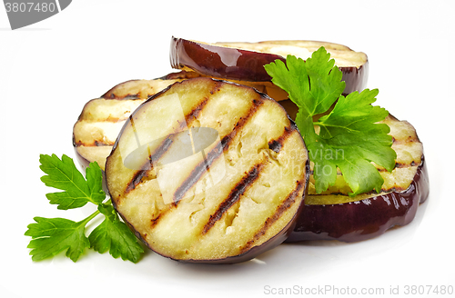 Image of grilled eggplant slices