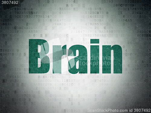 Image of Healthcare concept: Brain on Digital Paper background