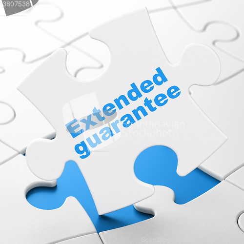 Image of Insurance concept: Extended Guarantee on puzzle background