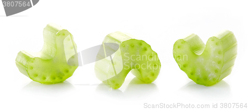 Image of green celery stick pieces