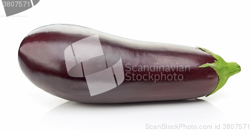 Image of fresh eggplant on white background