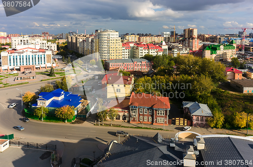 Image of Historical and modern area. Tyumen. Russia