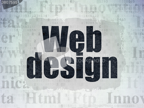 Image of Web development concept: Web Design on Digital Paper background