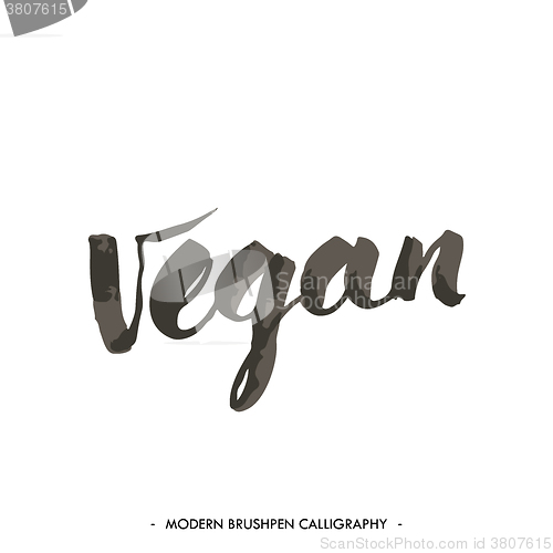 Image of Vegan handwritten word. 