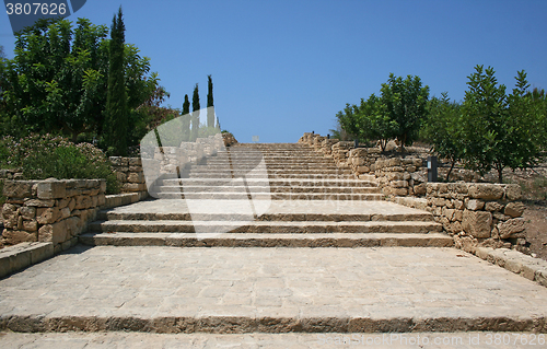 Image of Cyprus. Kato-Paphos. Stairs.