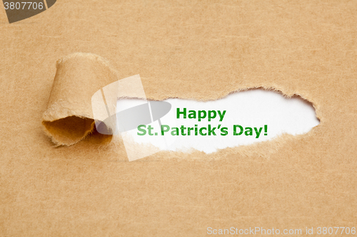 Image of Happy St.Patricks Day Torn Paper