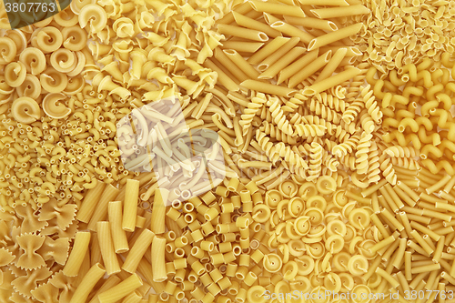 Image of Dried Pasta Abstract Background