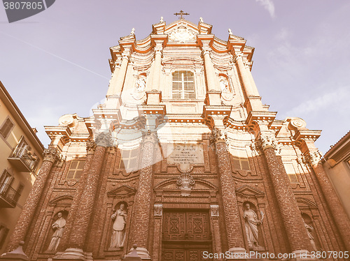 Image of San Filippo Neri church in Chieri vintage