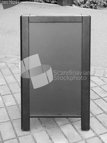 Image of Black and white Blank blackboard