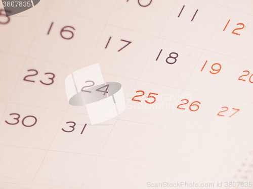 Image of  Calendar page vintage