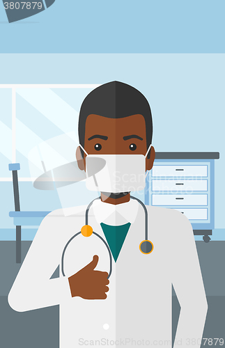 Image of Confident doctor in mask.