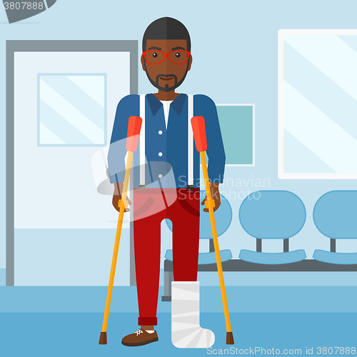 Image of Patient with broken leg.