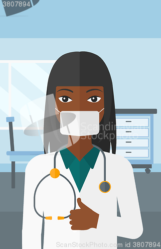 Image of Confident doctor in mask.