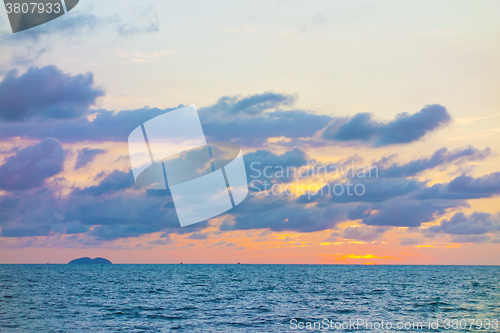 Image of sunset over sea