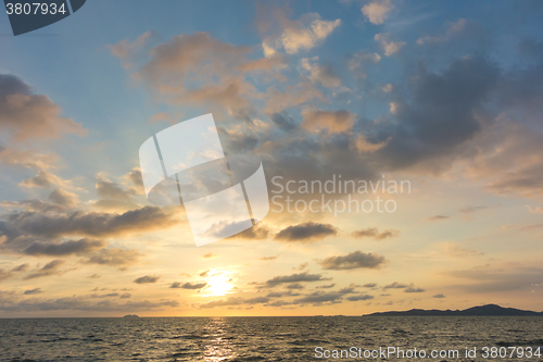 Image of sunset over sea