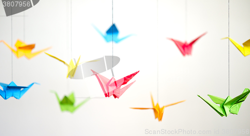 Image of origami crane birds
