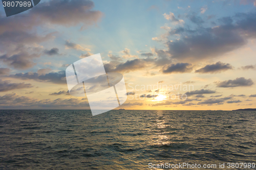 Image of sunset over sea