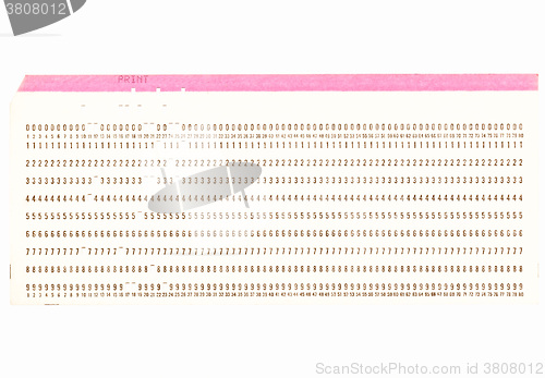 Image of  Punched card vintage