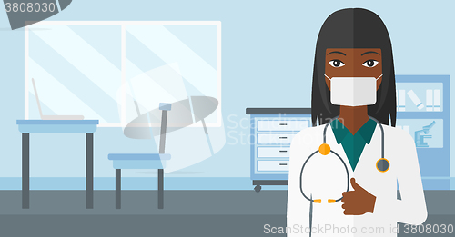 Image of Confident doctor in mask.